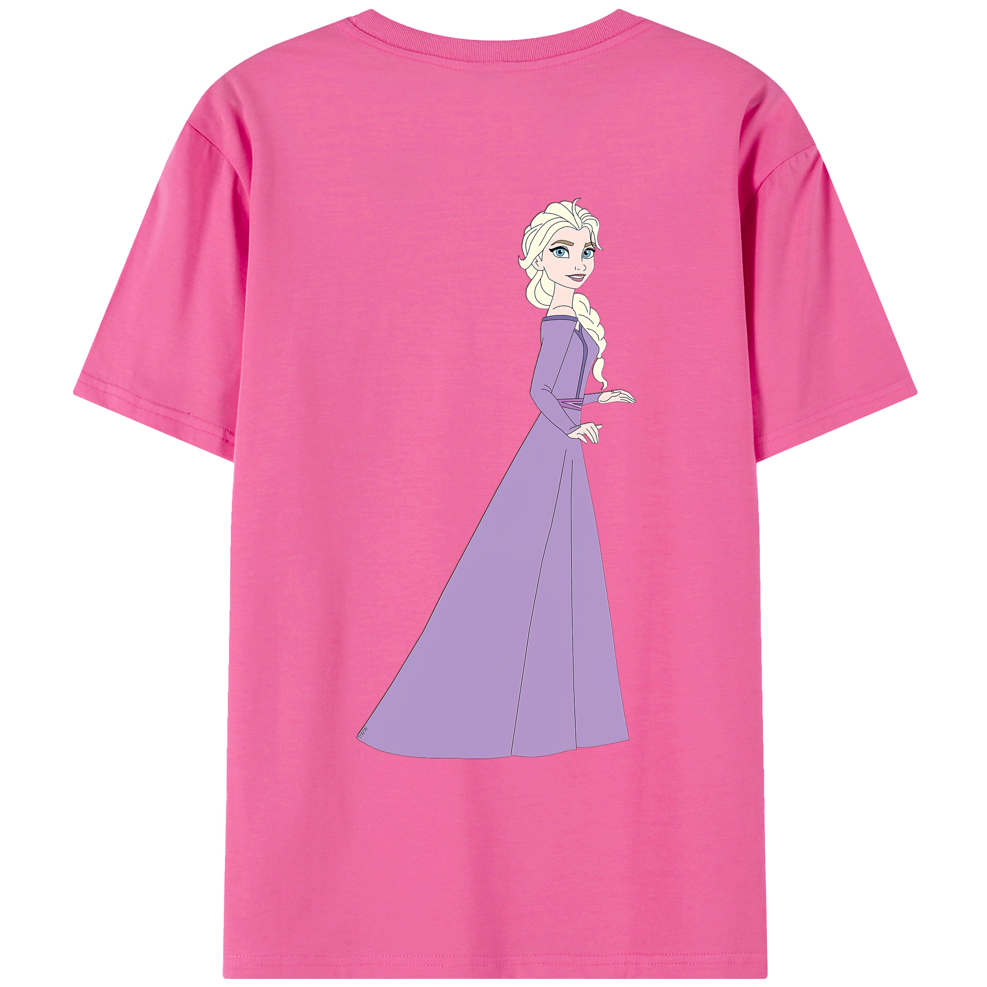 （画像用） アナと雪の女王 アンナ エルサ Frozen Anna Elsa レディース半袖Tシャツ(バックプリント)